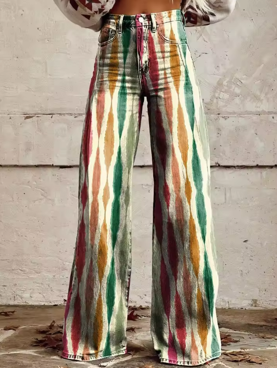 Samantha - Vintage Boho Trousers A Touch of Nostalgia in Modern Style - S - Pants