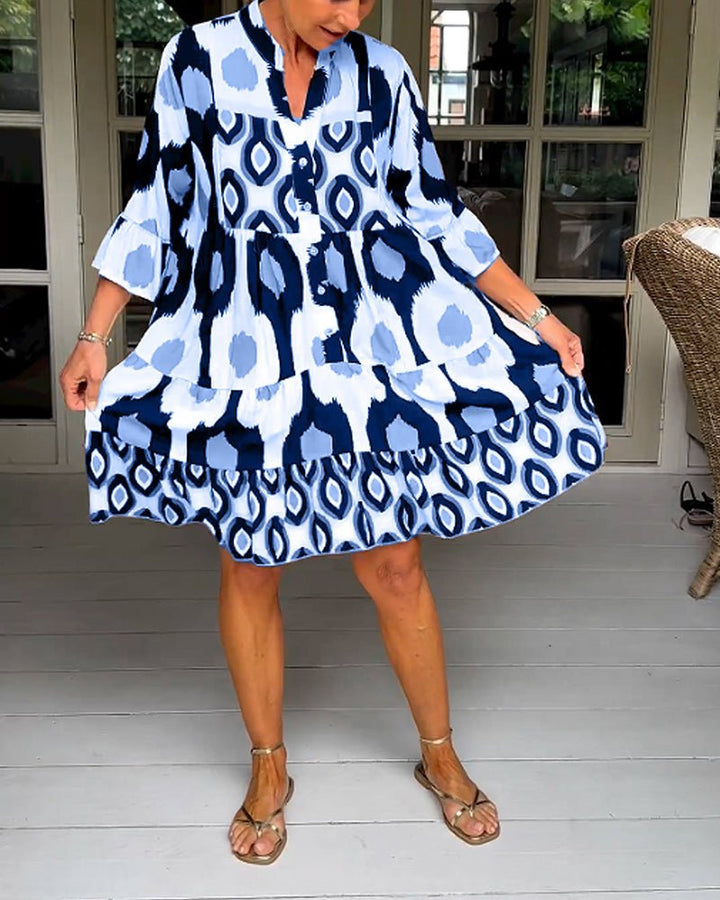 TALIA™ Printed Day Dress | Casual Chic with a Feminine Twist