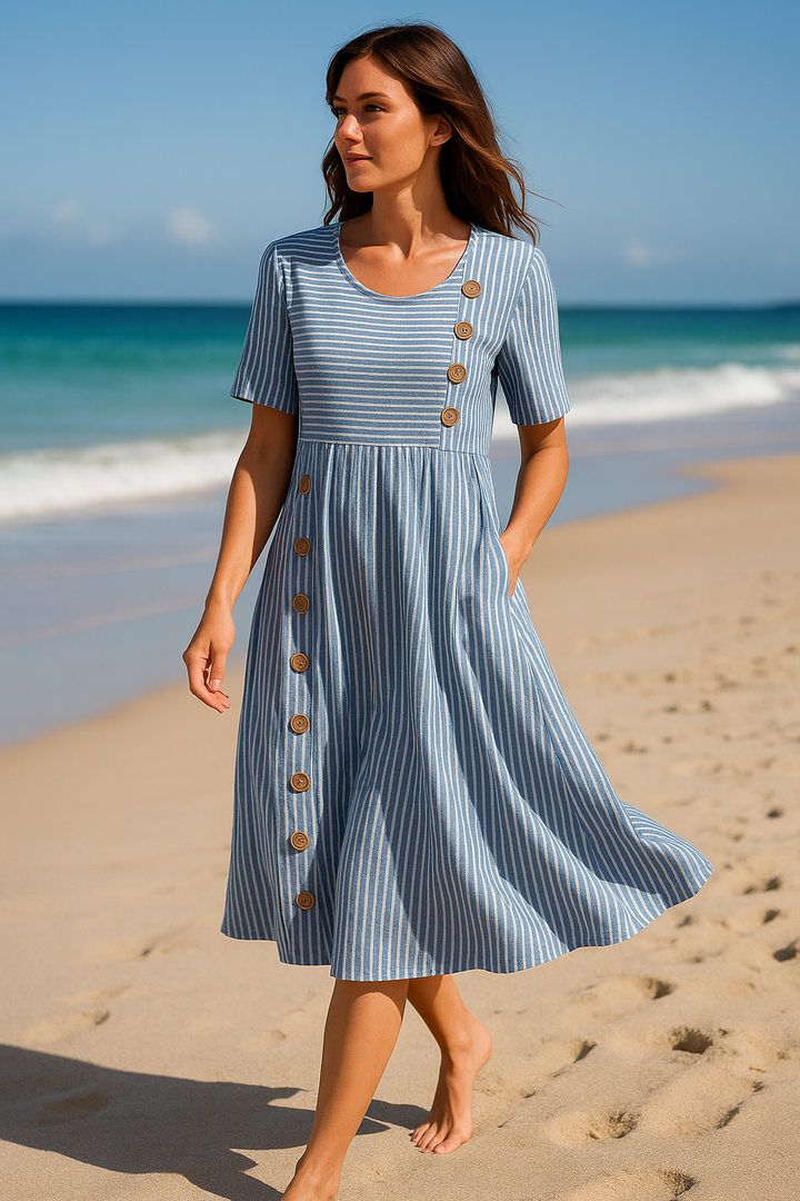 Gemma™ | Striped Midi Dress