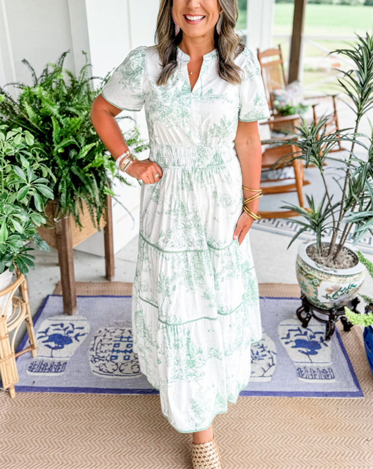 Phoebe™ |  Maxi Dress in Classic Toile