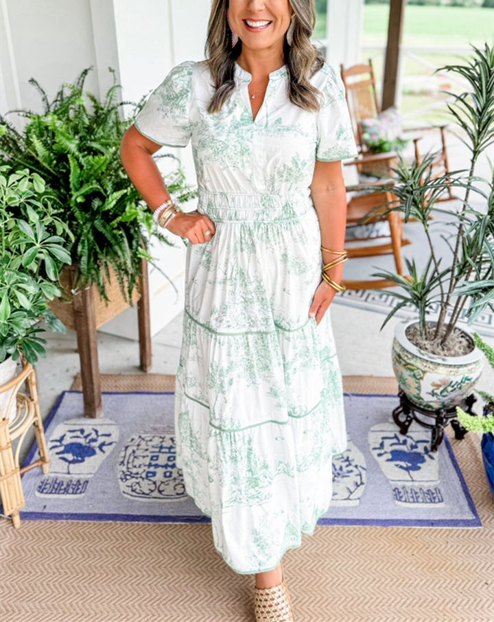 Phoebe™ |  Maxi Dress in Classic Toile
