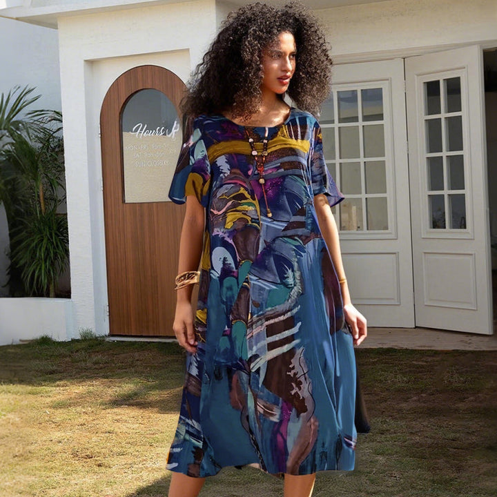 Sophia™ | Airy Dress with Tropical Print