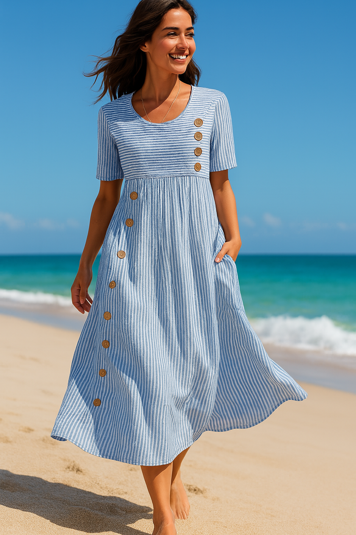 Gemma™ | Striped Midi Dress