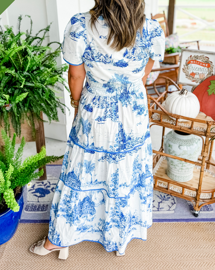 Phoebe™ |  Maxi Dress in Classic Toile