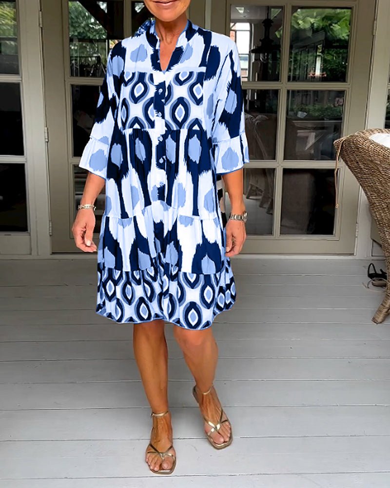 TALIA™ Printed Day Dress | Casual Chic with a Feminine Twist