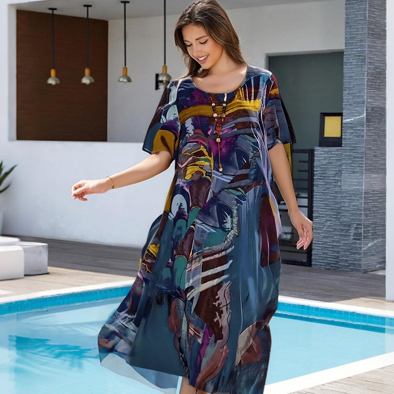 Sophia™ | Airy Dress with Tropical Print