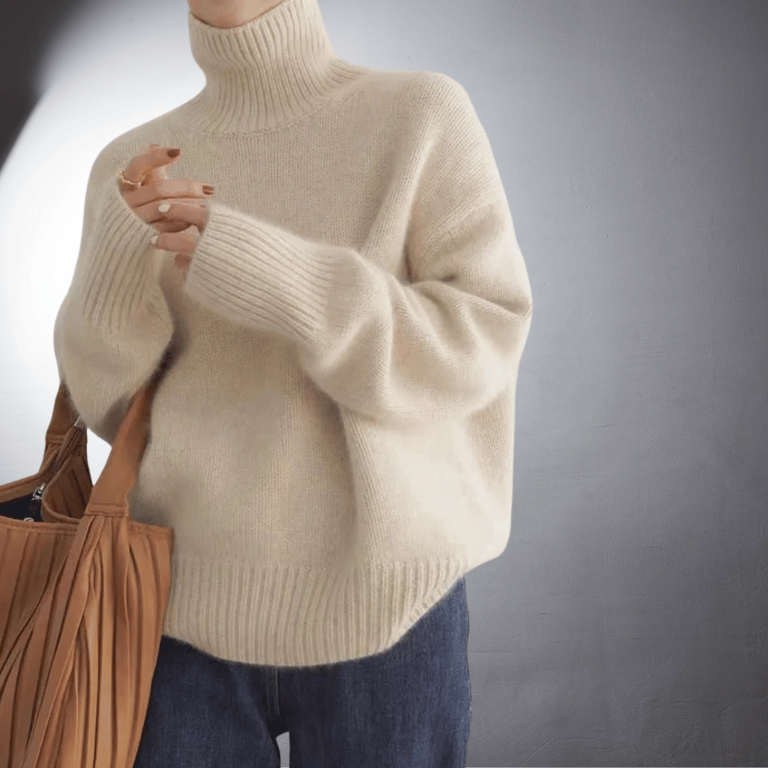 Sue - Soft Cashmere Turtleneck Jumper - Women Top