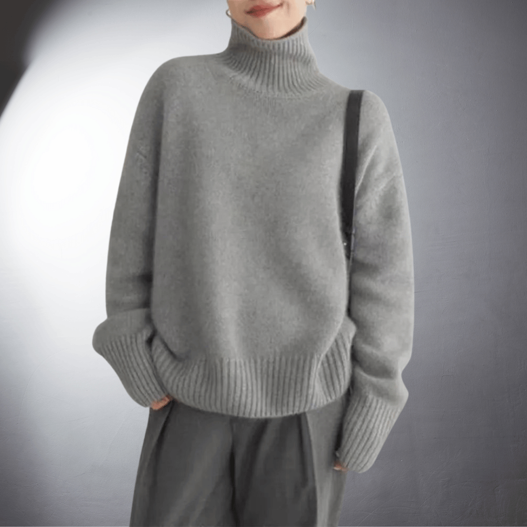 Sue - Soft Cashmere Turtleneck Jumper - Women Top