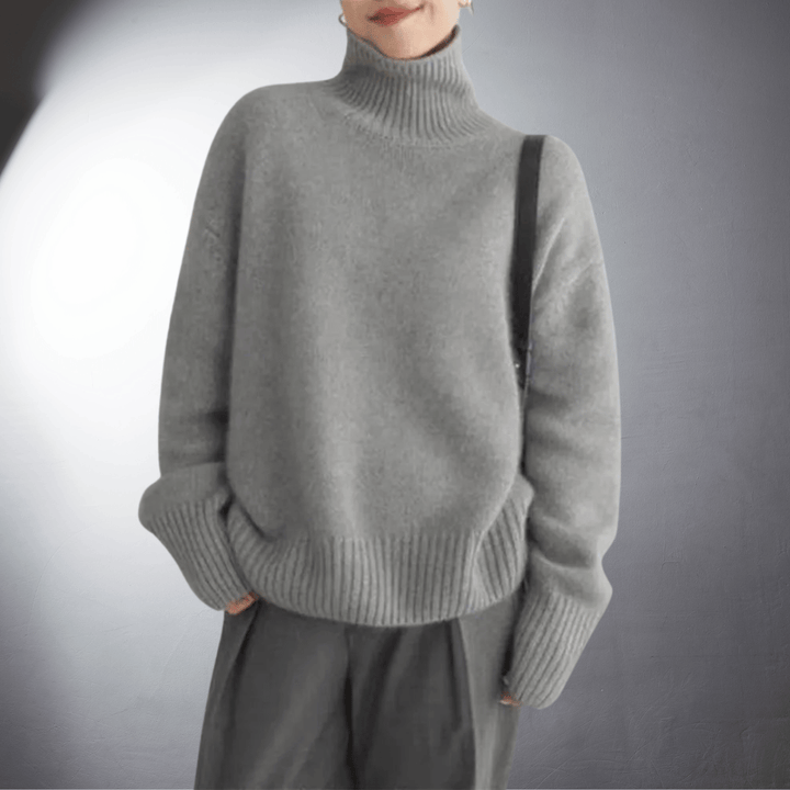 Sue - Soft Cashmere Turtleneck Jumper - Women Top