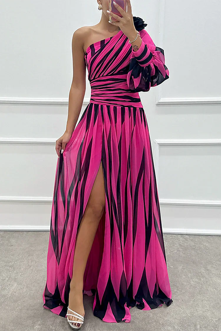 Millie™ | Striped One-Shoulder Maxi | Effortless Elegance with a Bold Twist