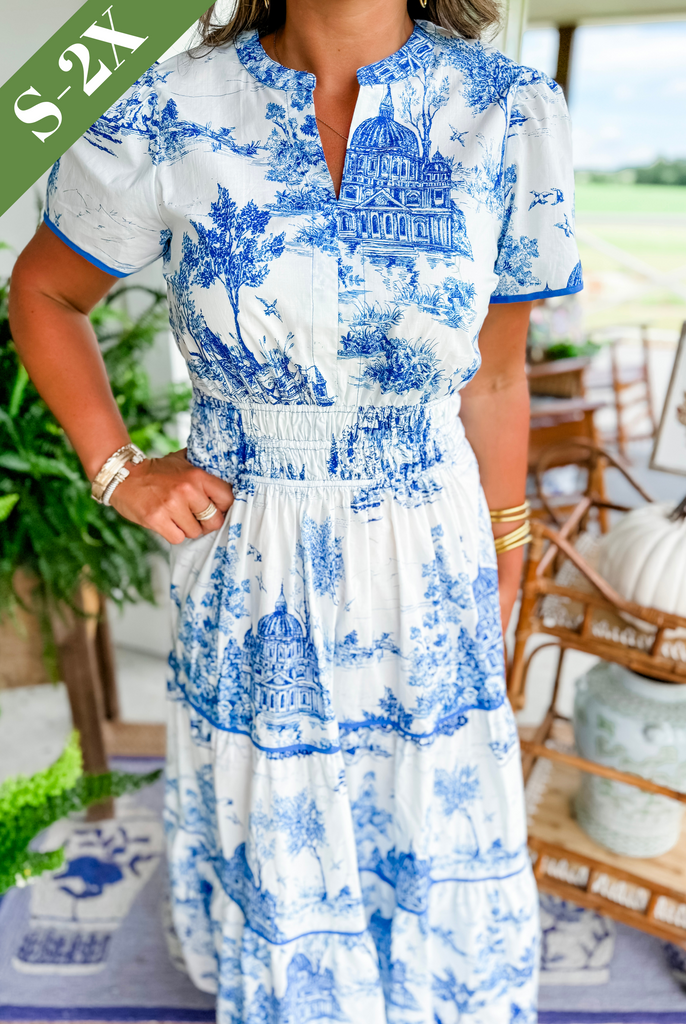 Phoebe™ |  Maxi Dress in Classic Toile