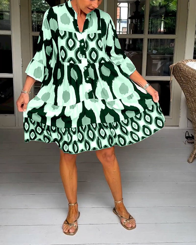 TALIA™ Printed Day Dress | Casual Chic with a Feminine Twist