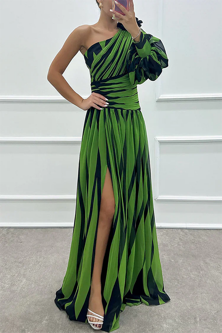 Millie™ | Striped One-Shoulder Maxi | Effortless Elegance with a Bold Twist