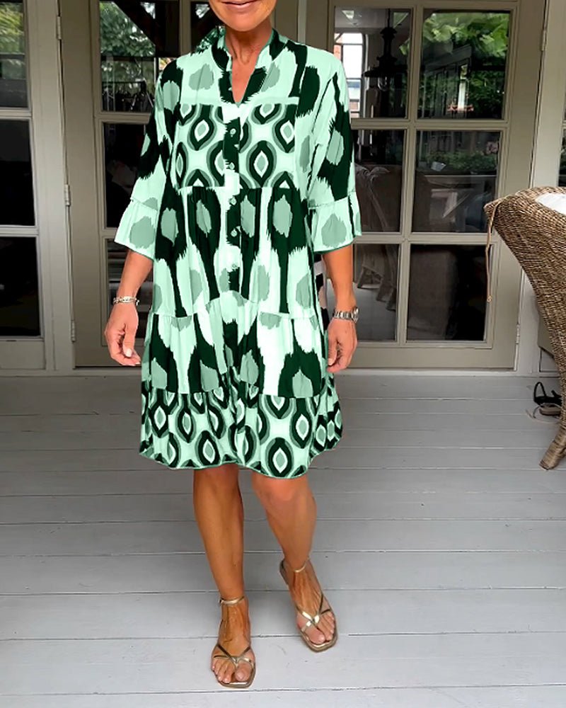 TALIA™ Printed Day Dress | Casual Chic with a Feminine Twist