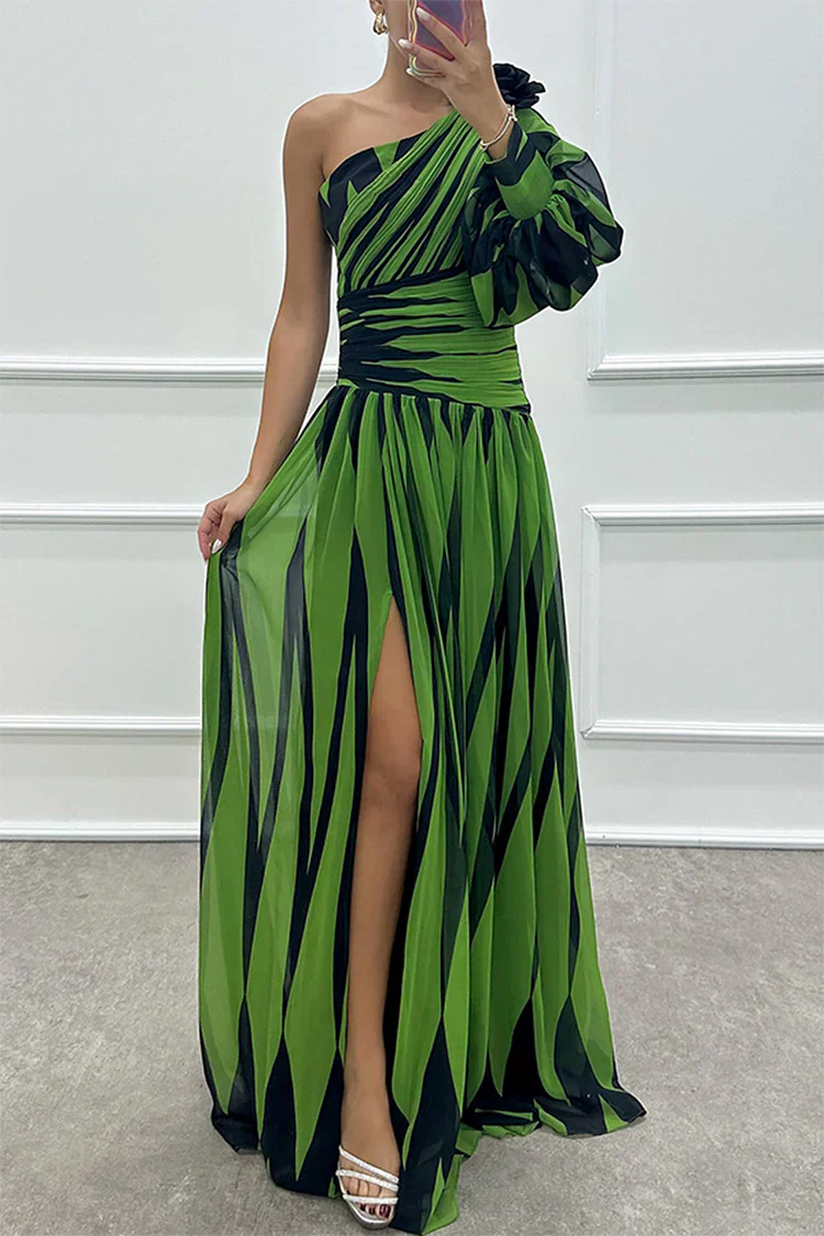 Millie™ | Striped One-Shoulder Maxi | Effortless Elegance with a Bold Twist