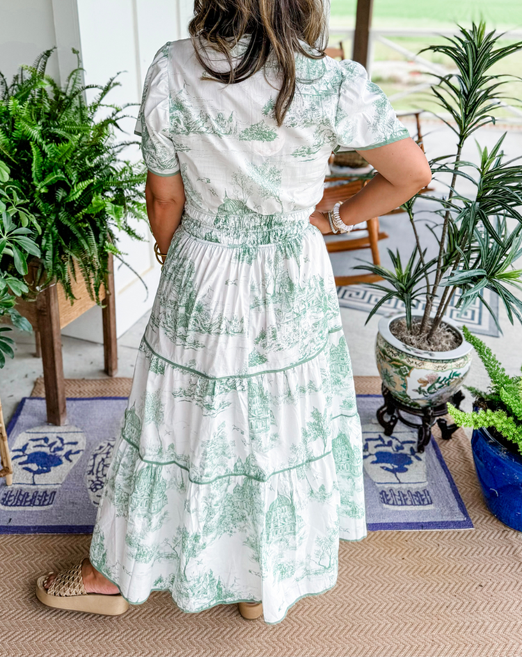 Phoebe™ |  Maxi Dress in Classic Toile
