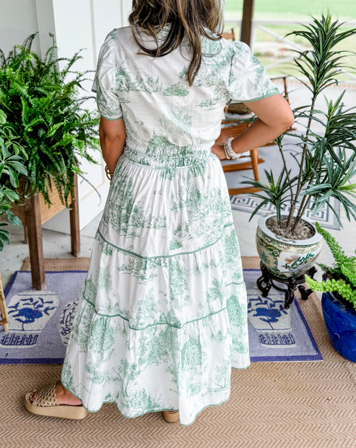 Phoebe™ |  Maxi Dress in Classic Toile