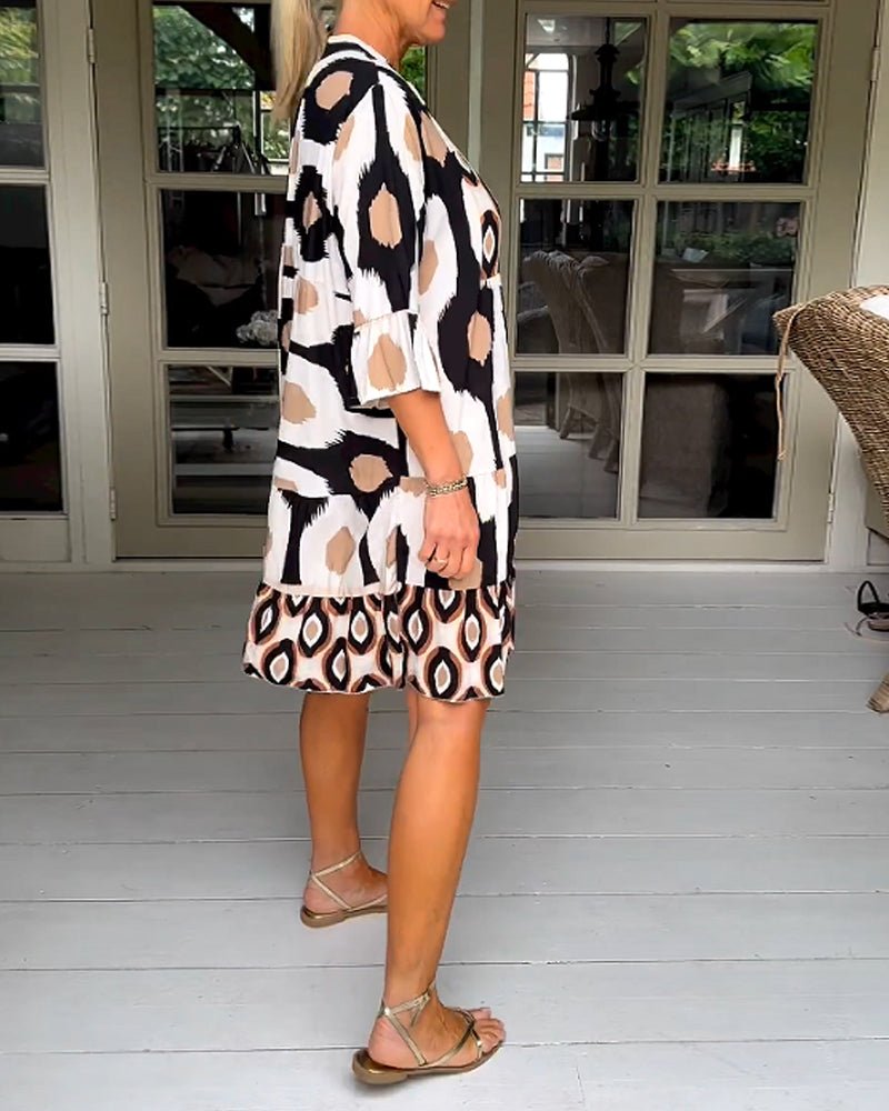 TALIA™ Printed Day Dress | Casual Chic with a Feminine Twist
