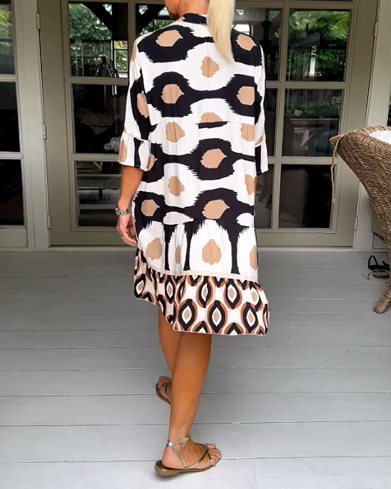 TALIA™ Printed Day Dress | Casual Chic with a Feminine Twist