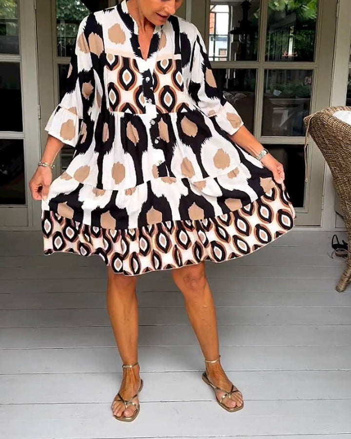 TALIA™ Printed Day Dress | Casual Chic with a Feminine Twist
