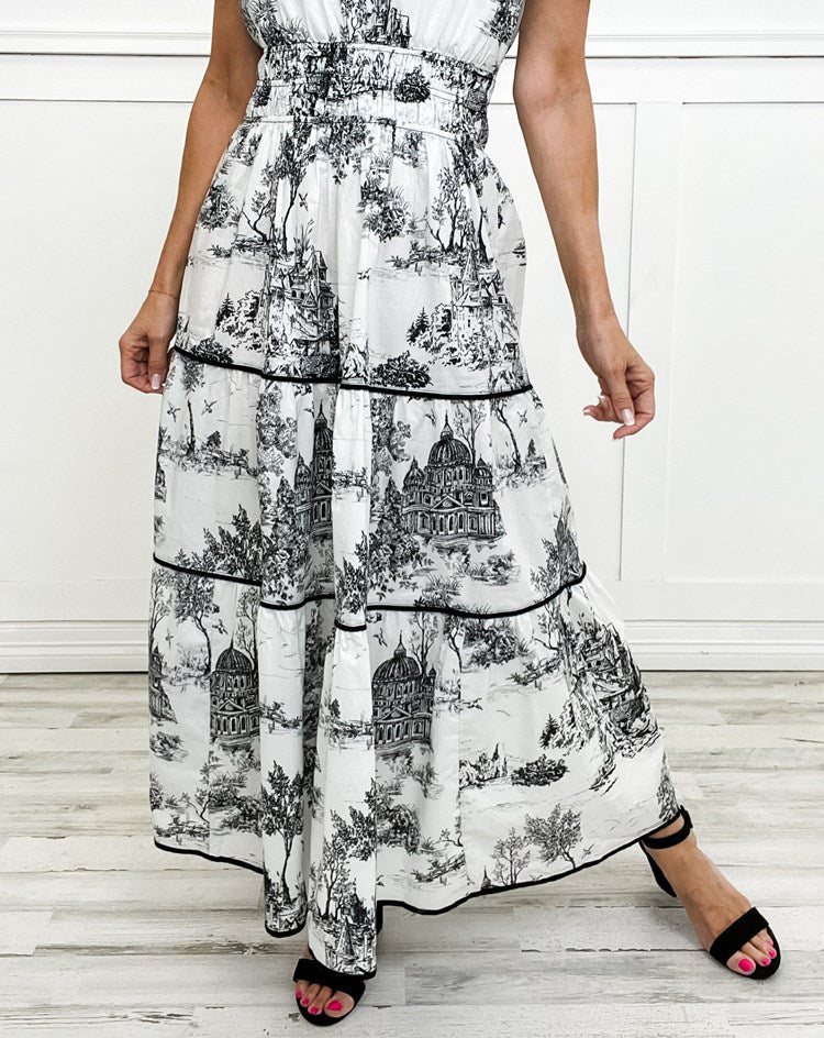 Phoebe™ |  Maxi Dress in Classic Toile