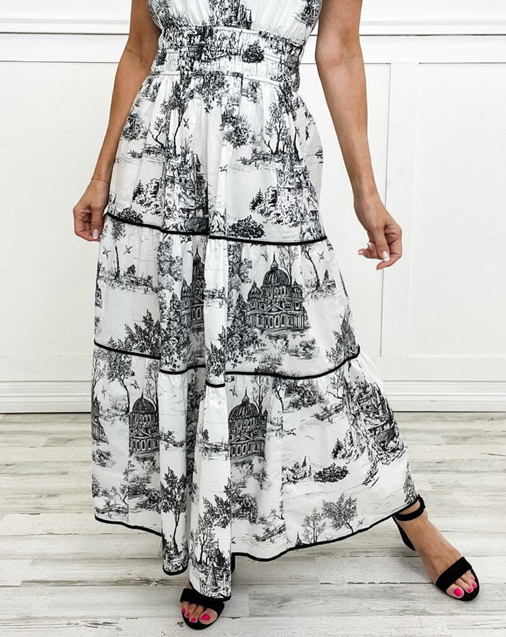 Phoebe™ |  Maxi Dress in Classic Toile