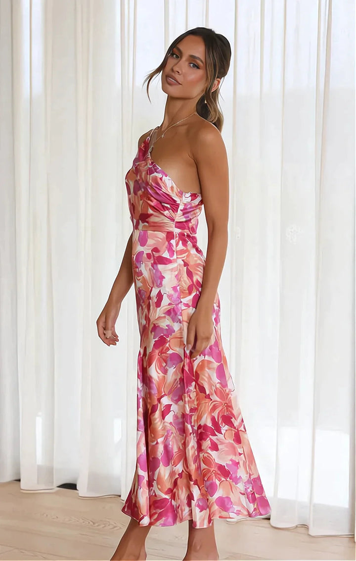 Elisenda – Asymmetrical Midi Dress