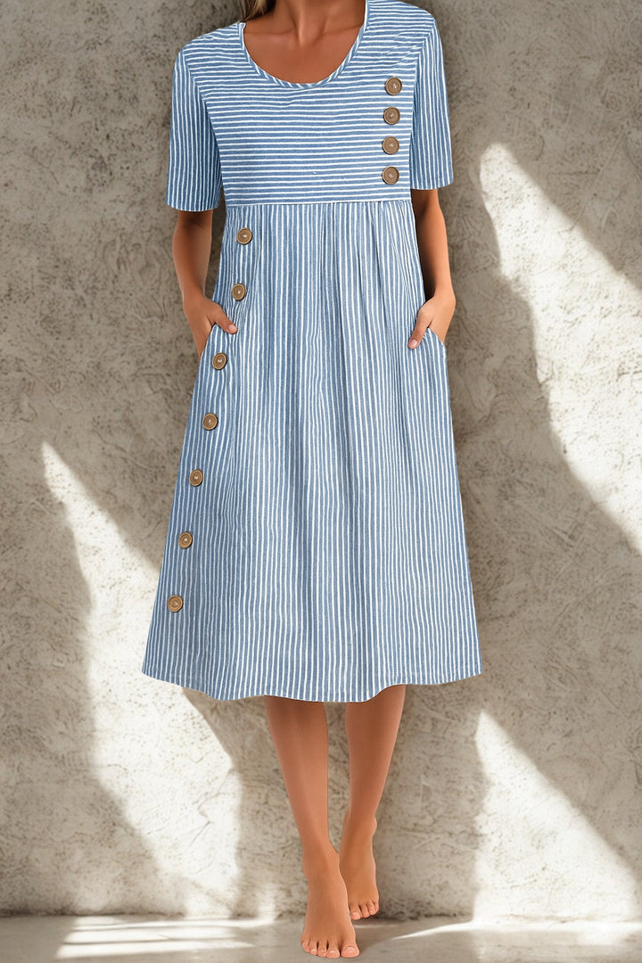 Gemma™ | Striped Midi Dress