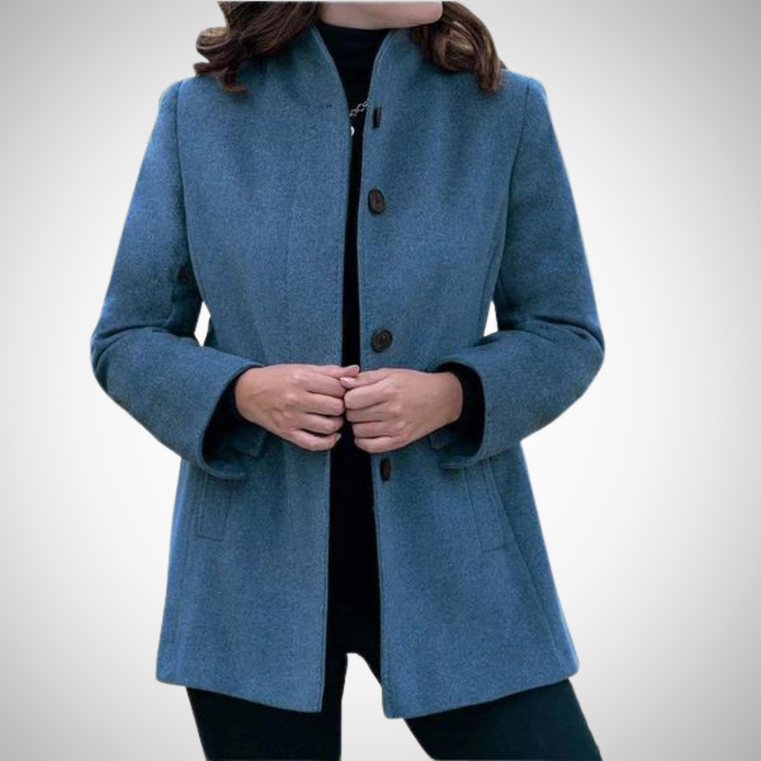 Akisha - Winter Wool Coat - Blue / XS - Wool Coat