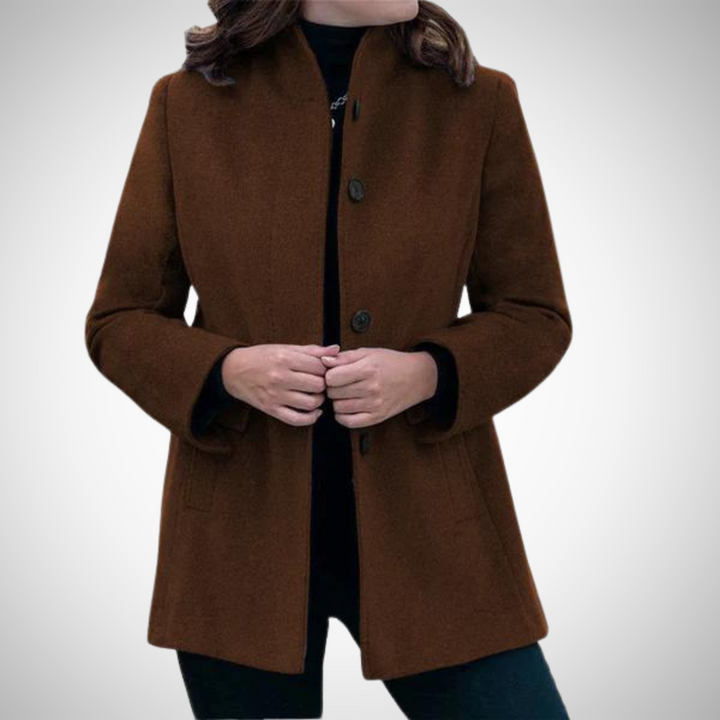 Akisha - Winter Wool Coat - Brown / XS - Wool Coat