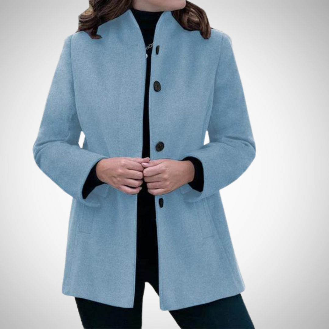 Akisha - Winter Wool Coat - Light blue / XS - Wool Coat