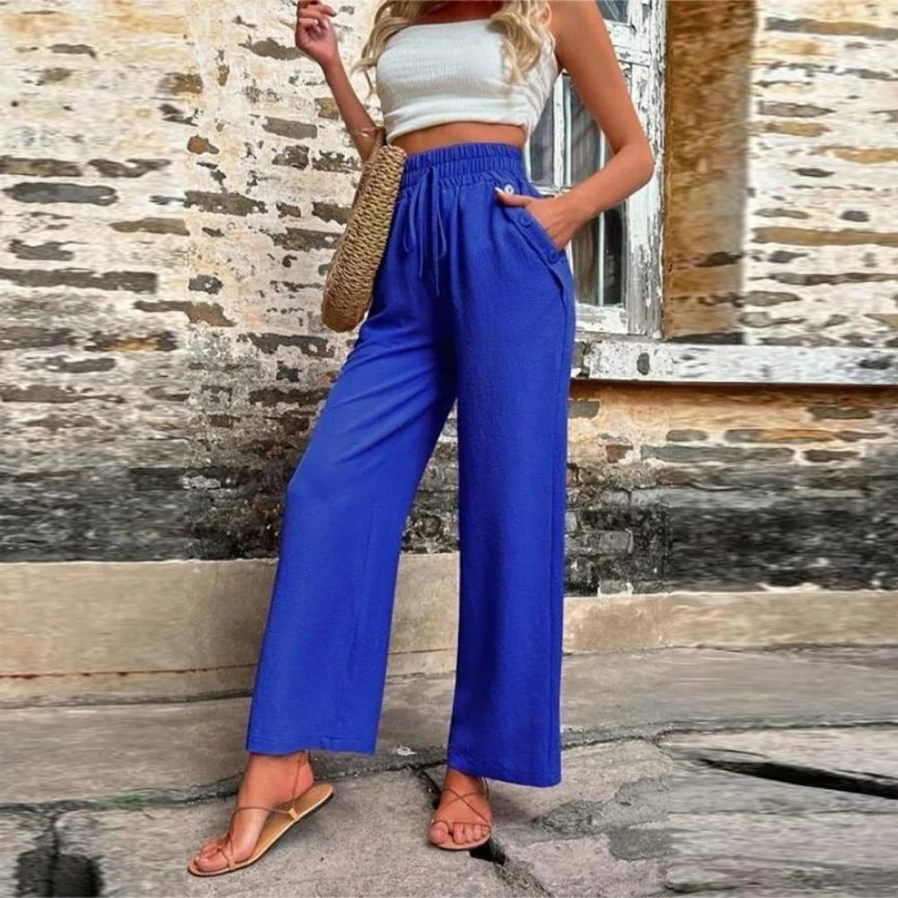 Amaranta - Comfortable Pants - Blue / XS - Pants