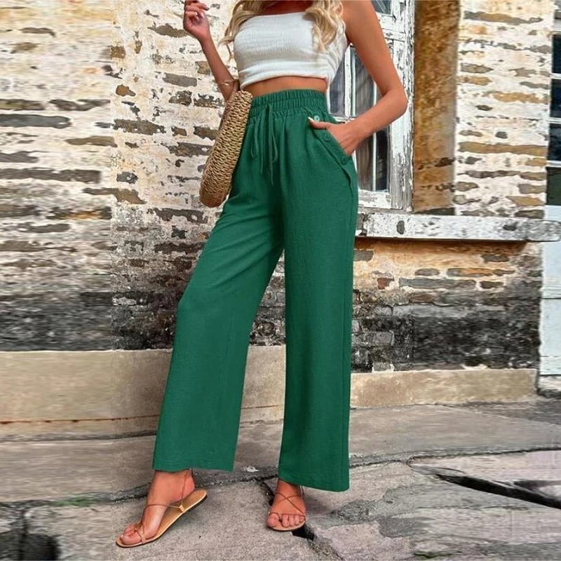 Amaranta - Comfortable Pants - Dark green / XS - Pants
