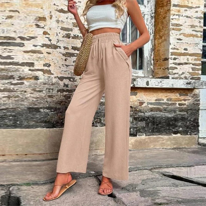Amaranta - Comfortable Pants - Light brown / XS - Pants