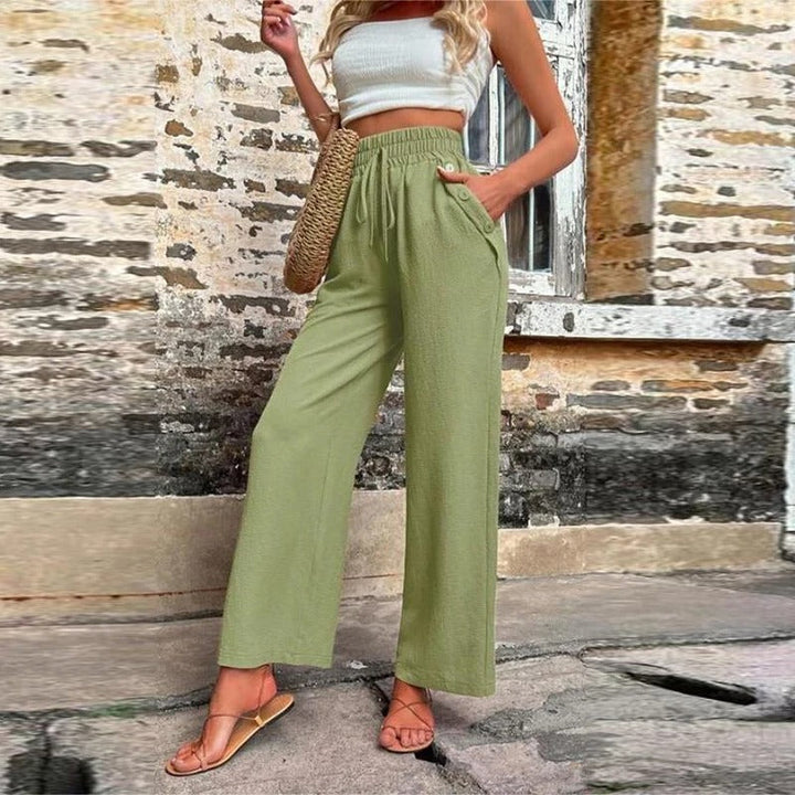 Amaranta - Comfortable Pants - Light green / XS - Pants