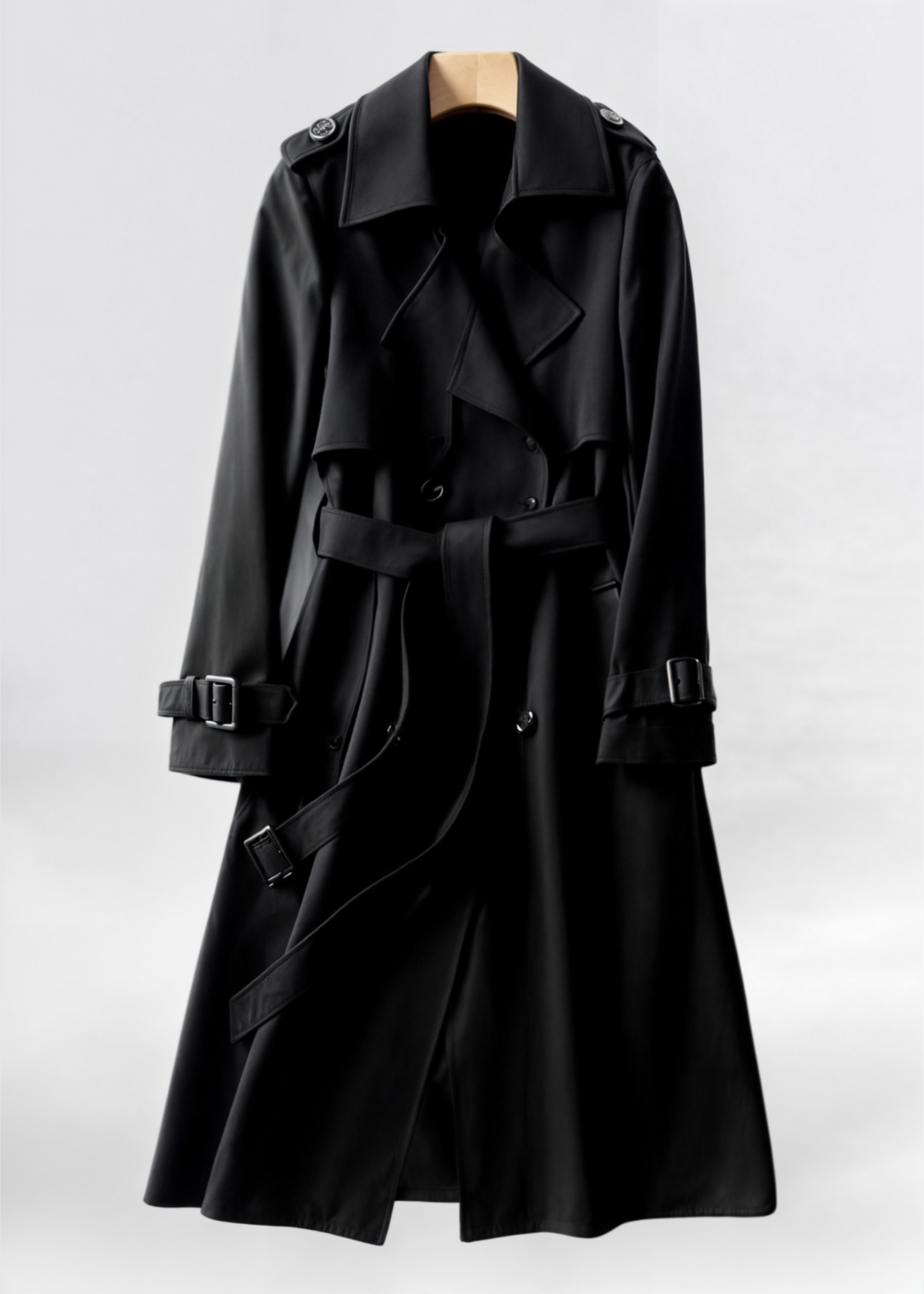 Annabelle - Classic Trenchcoat - Black / S