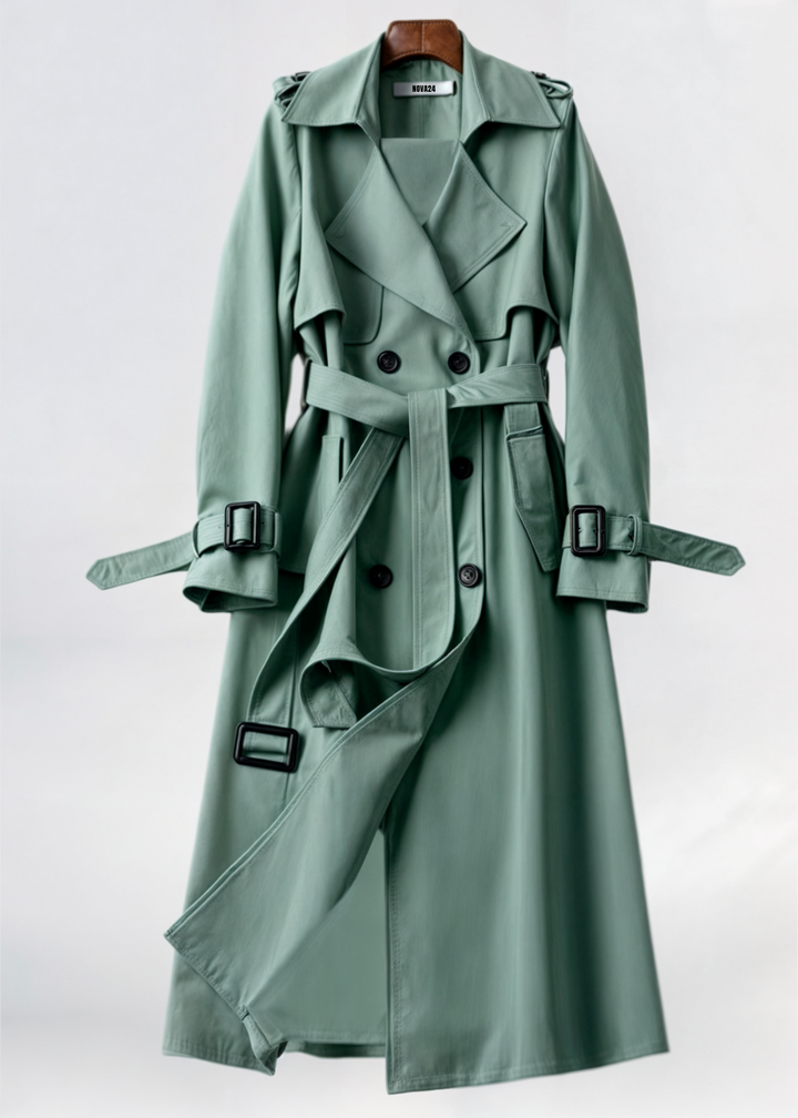 Annabelle - Classic Trenchcoat - Green / S