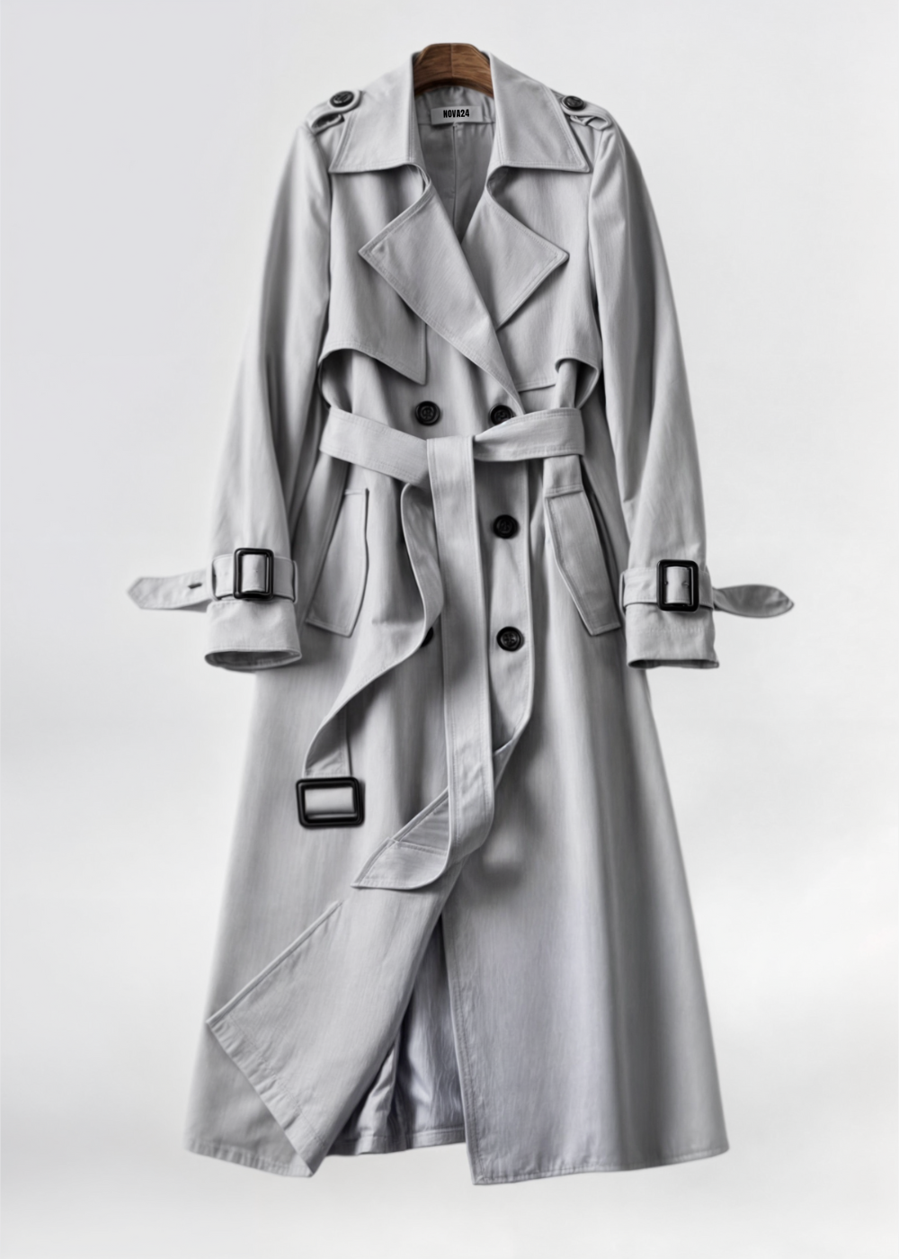 Annabelle - Classic Trenchcoat - Grey / S