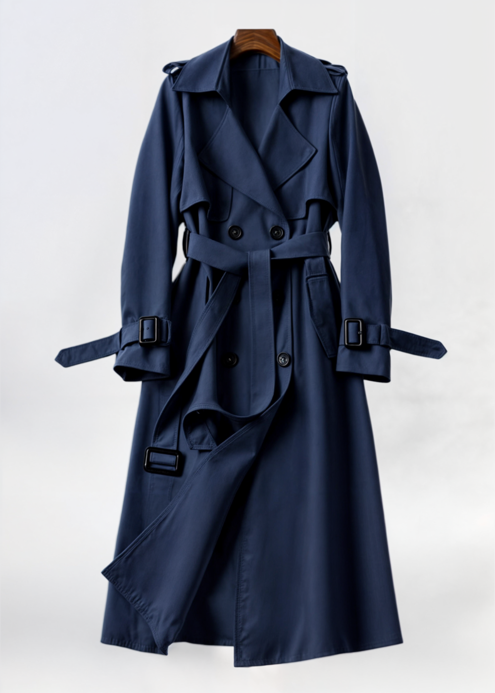 Annabelle - Classic Trenchcoat - Navy Blue / S