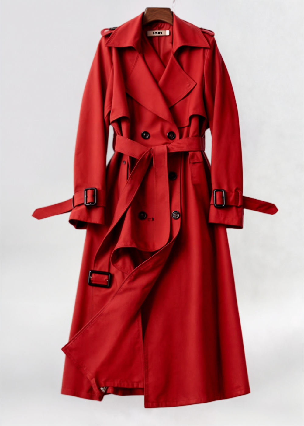 Annabelle - Classic Trenchcoat - Red / S