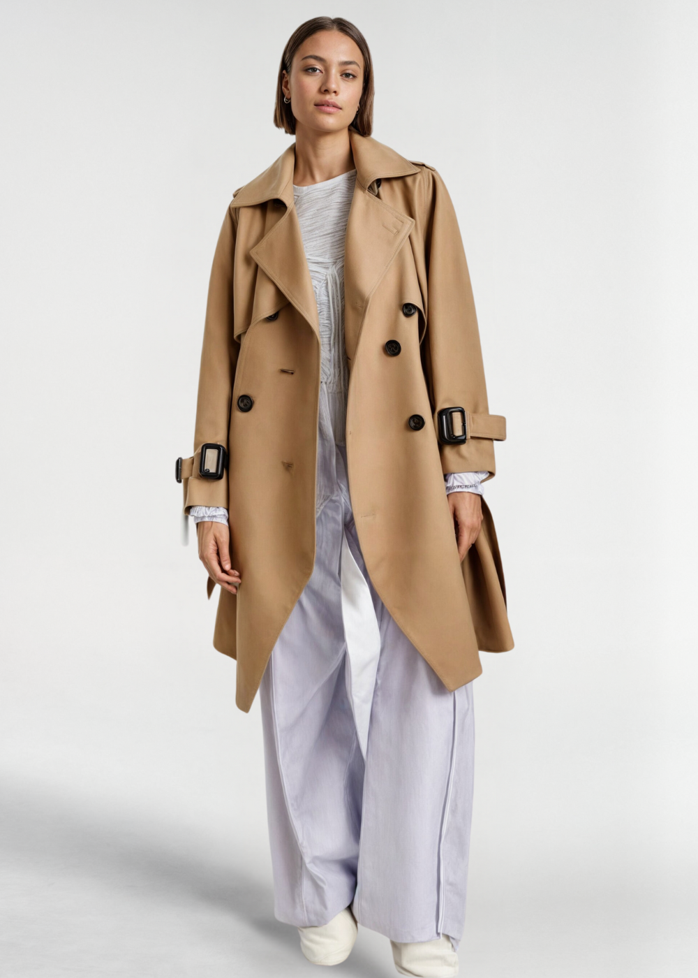 Annabelle - Classic Trenchcoat - Warm Taupe / S