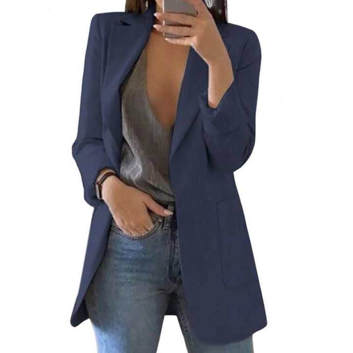 Ashley - Long blazer With The Perfect Fit For an Impressive Look - Marine Blue / M
