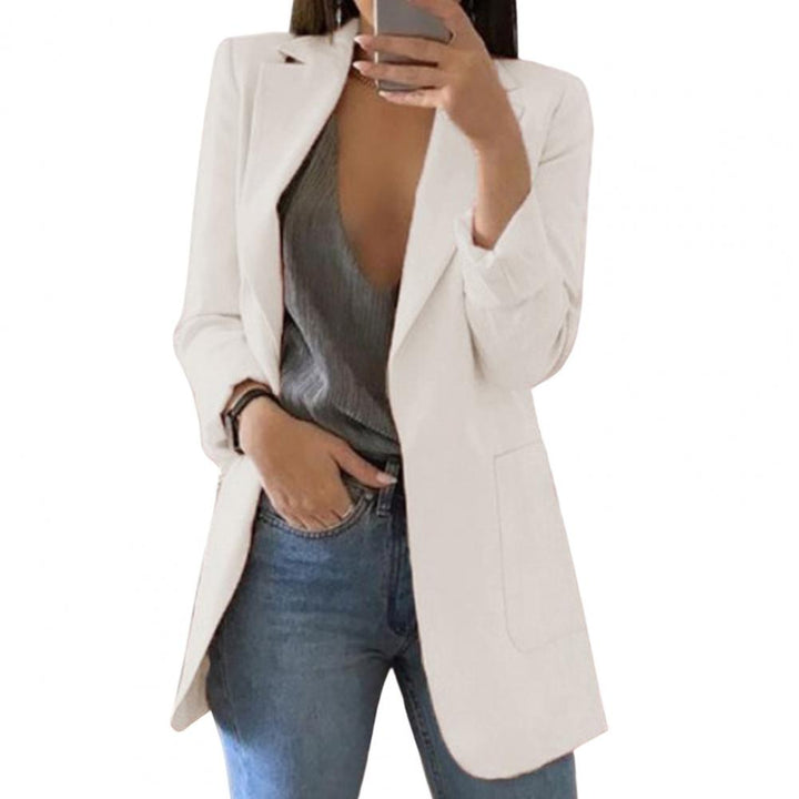 Ashley - Long blazer With The Perfect Fit For an Impressive Look - White / M