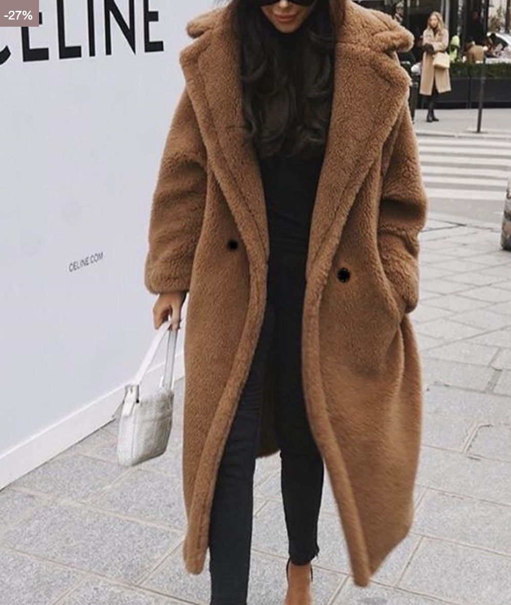 Carlaa - Incredibly Stylish and Warm Winter Coat - Brown / XS - Trenchcoat