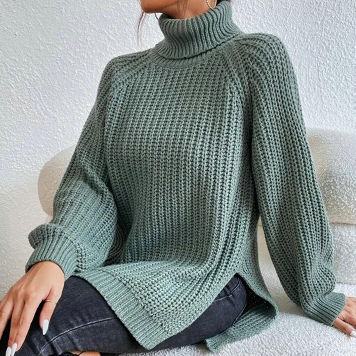Caroline - Stylish Turtleneck For Extra Comfort - Green / S