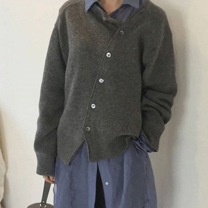 Celine - Fashionable Waistcoat With Sophisticated Button Details And Optimum Comfort - Grey / XS