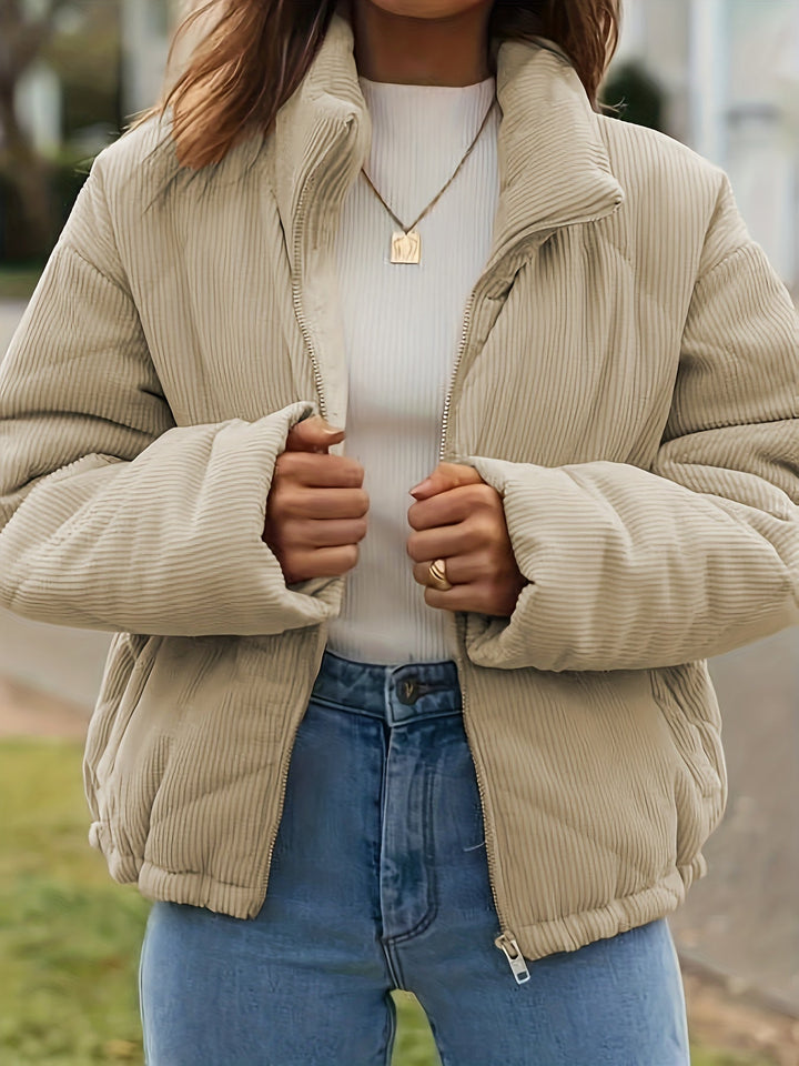 Courtney - Warm and Versatile Simple Corduroy Jacket with Zip