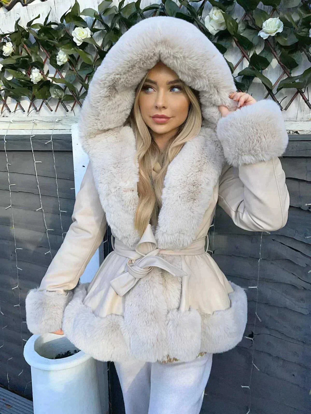 Debra - Winter Coat With Hood - Beige / S - Winter Coat