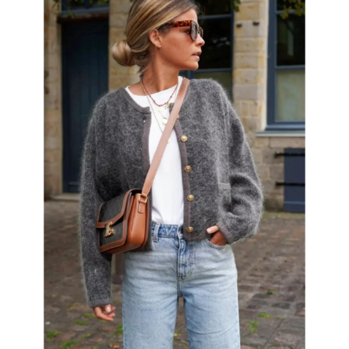 Diamanda - Warm Vest - Grey / S - Cardigan