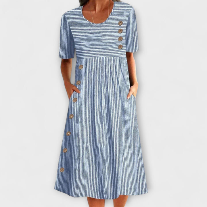 Gemma™ | Striped Midi Dress